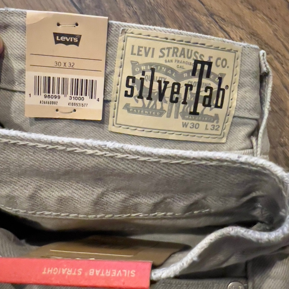 LEVI'S® MEN'S SILVERTAB STRAIGHT Light Gray Stonewash A3666-0002 - Picture 8 of 14